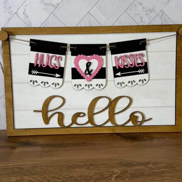 Banner Hugs & Kisses Interchangeable