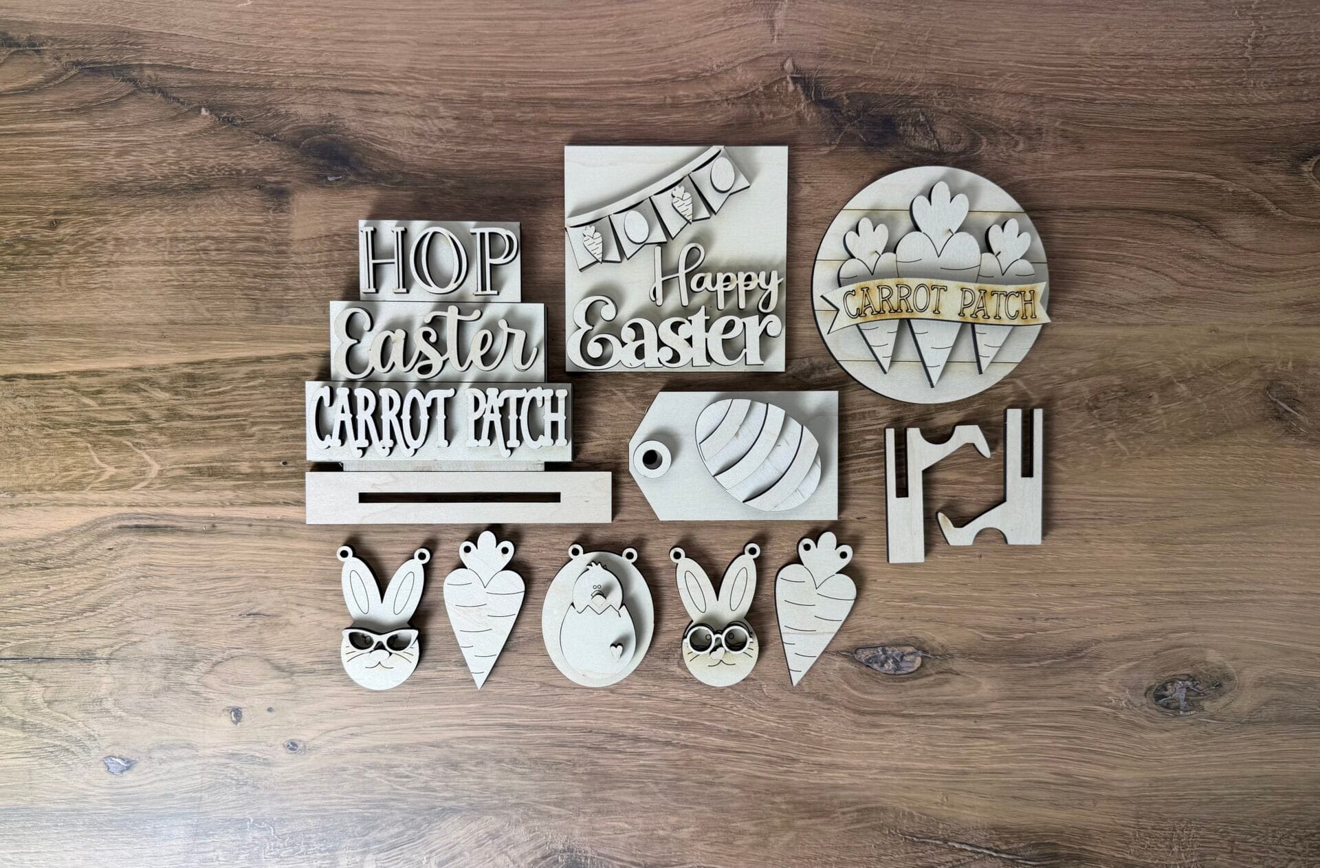 Easter Carrot Patch Tiered Tray 5 Piece Set - Image 2