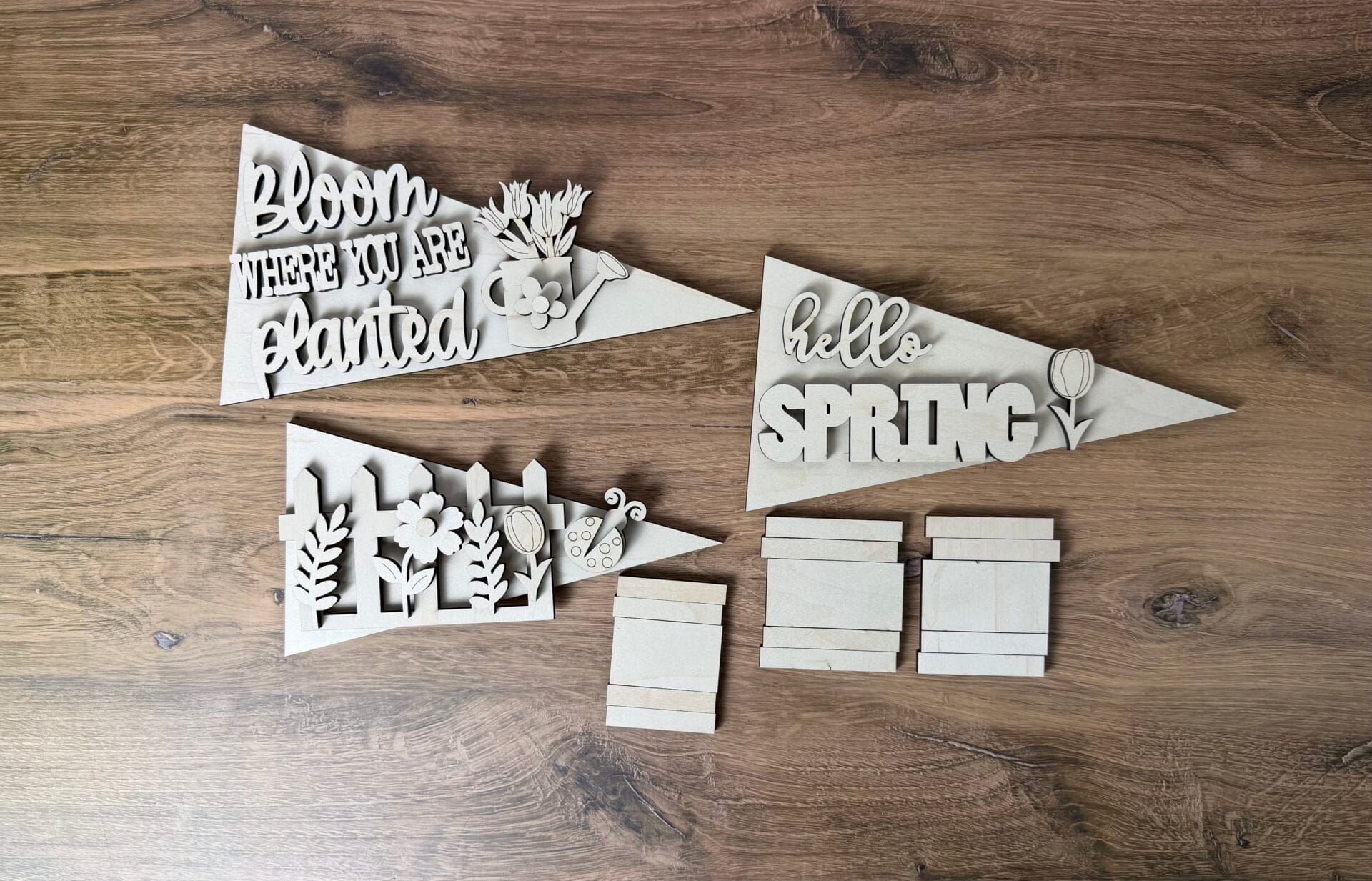 Hello Spring Pennant Interchangeable 3 Piece Set - Image 2