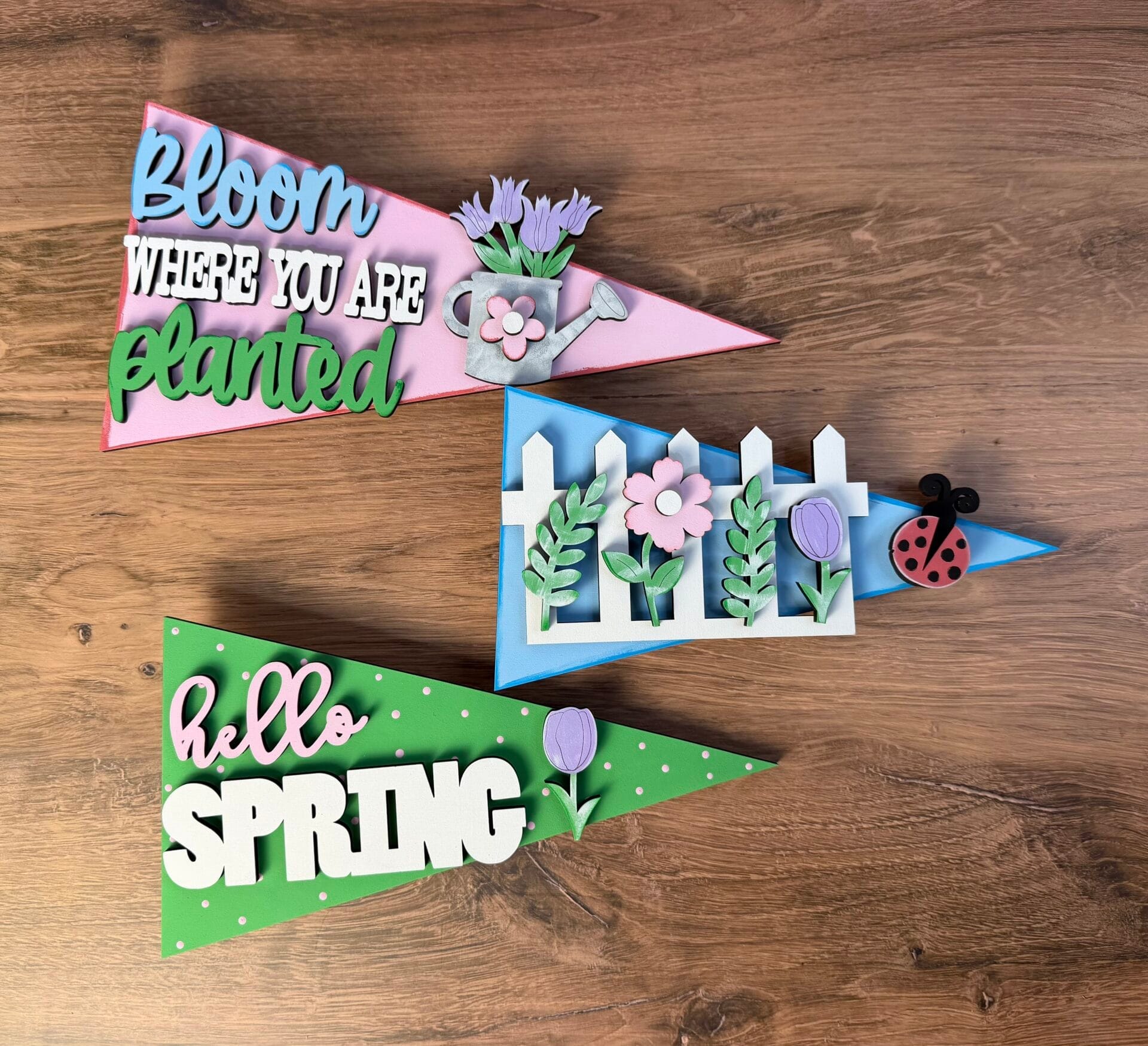 Hello Spring Pennant Interchangeable 3 Piece Set - Image 4