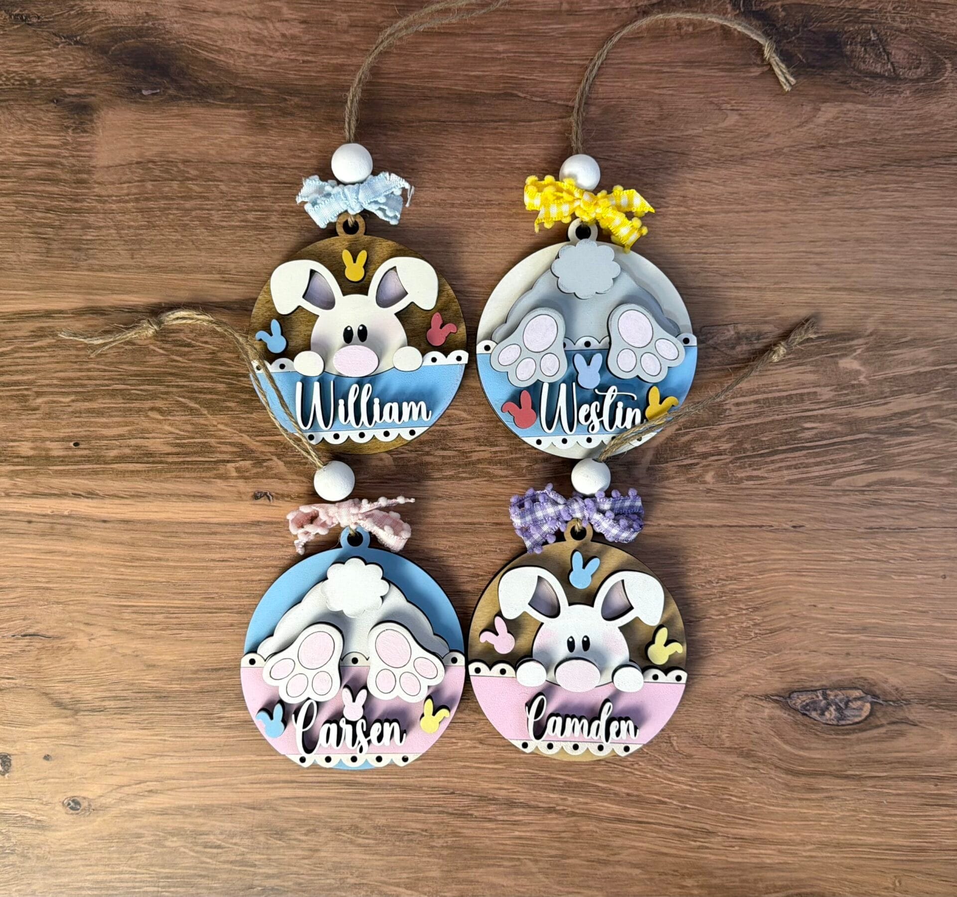 Easter Bunny Basket Tags Ornaments Personalized - Image 6