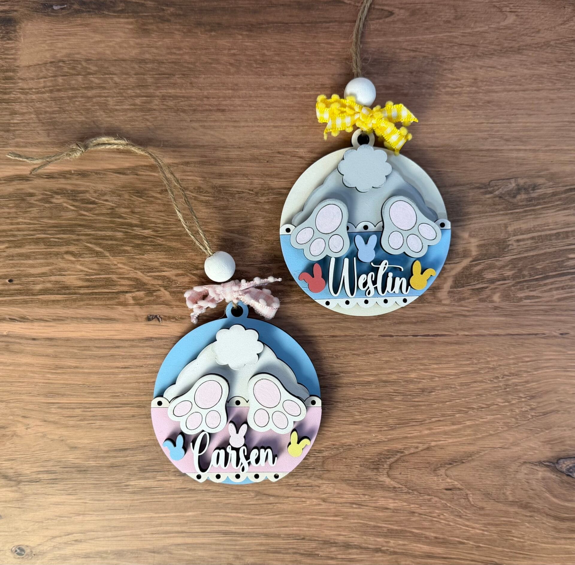 Easter Bunny Basket Tags Ornaments Personalized - Image 7