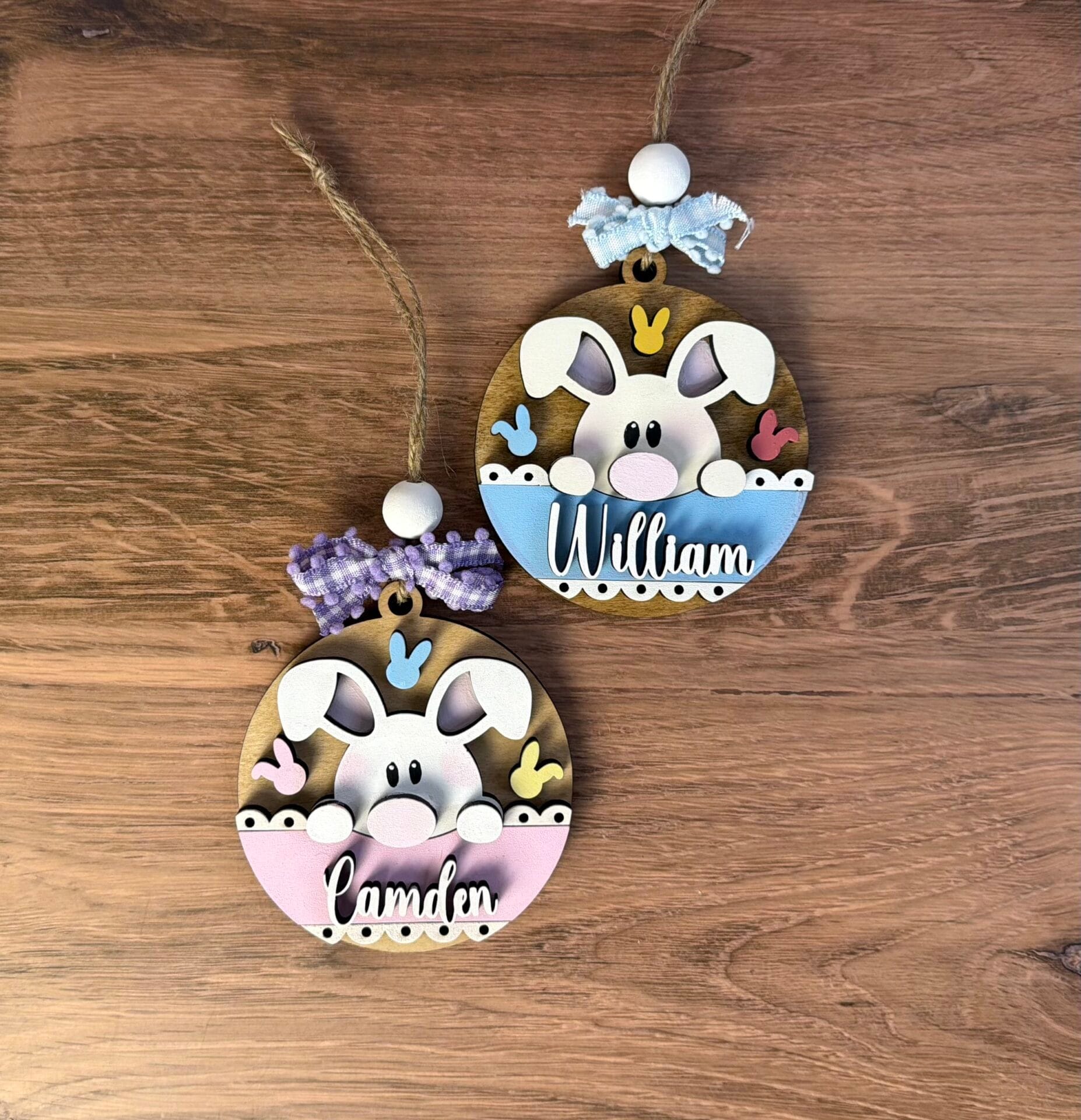 Easter Bunny Basket Tags Ornaments Personalized - Image 8