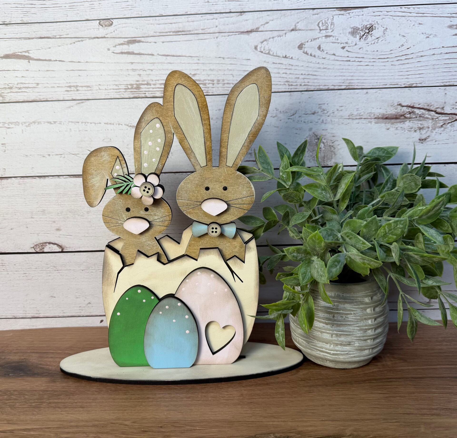 Egg Sitter Bunnies Shelf Sitter