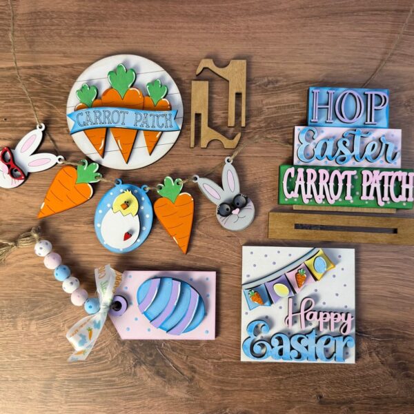 Easter Carrot Patch Tiered Tray Individual Pieces