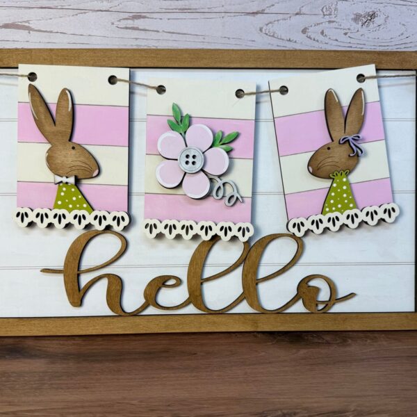 Banner Easter Bunnies Interchangeable
