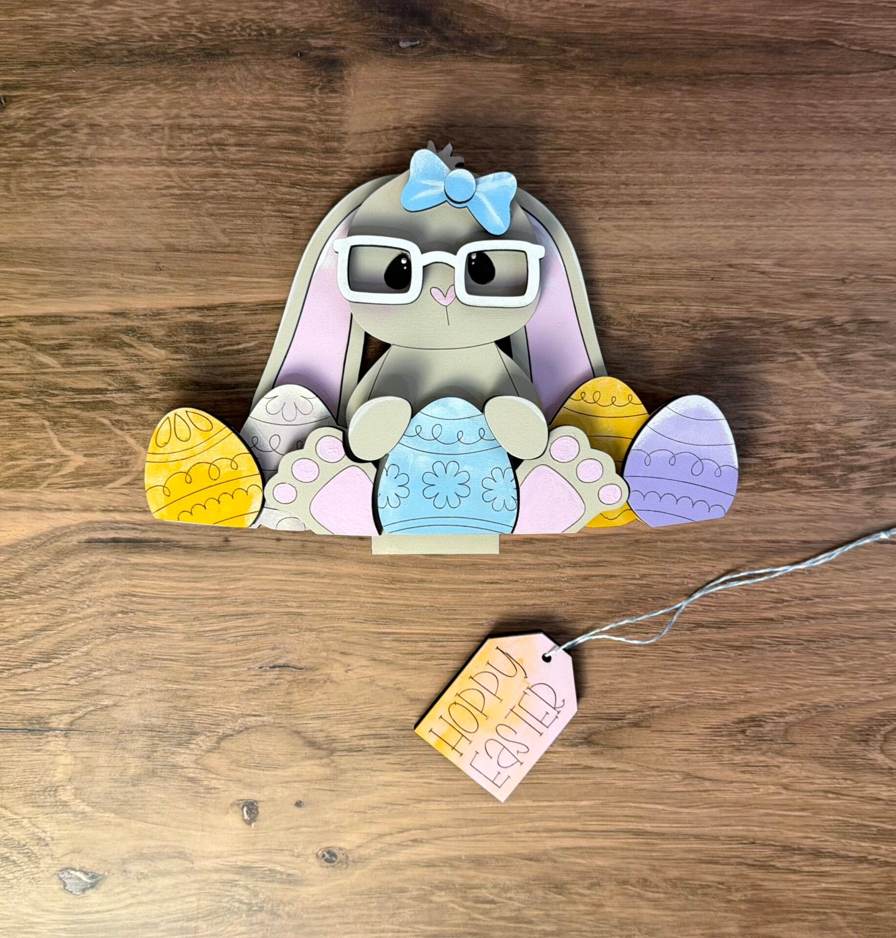 Easter Bunny Eggs For Large Flower Basket Interchangeable Weave Basket - Image 4