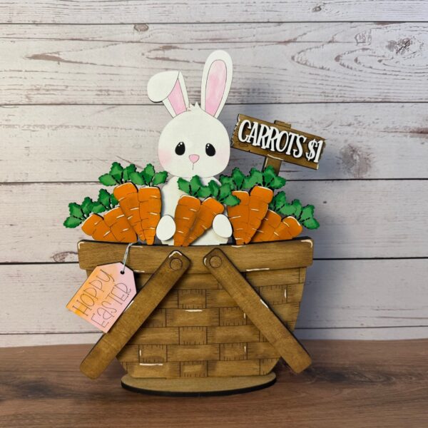 Easter Bunny Carrot Patch For Large Flower Basket Interchangeable Weave Basket