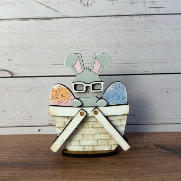 Easter Bunny For Small Flower Basket Interchangeable Weave Basket