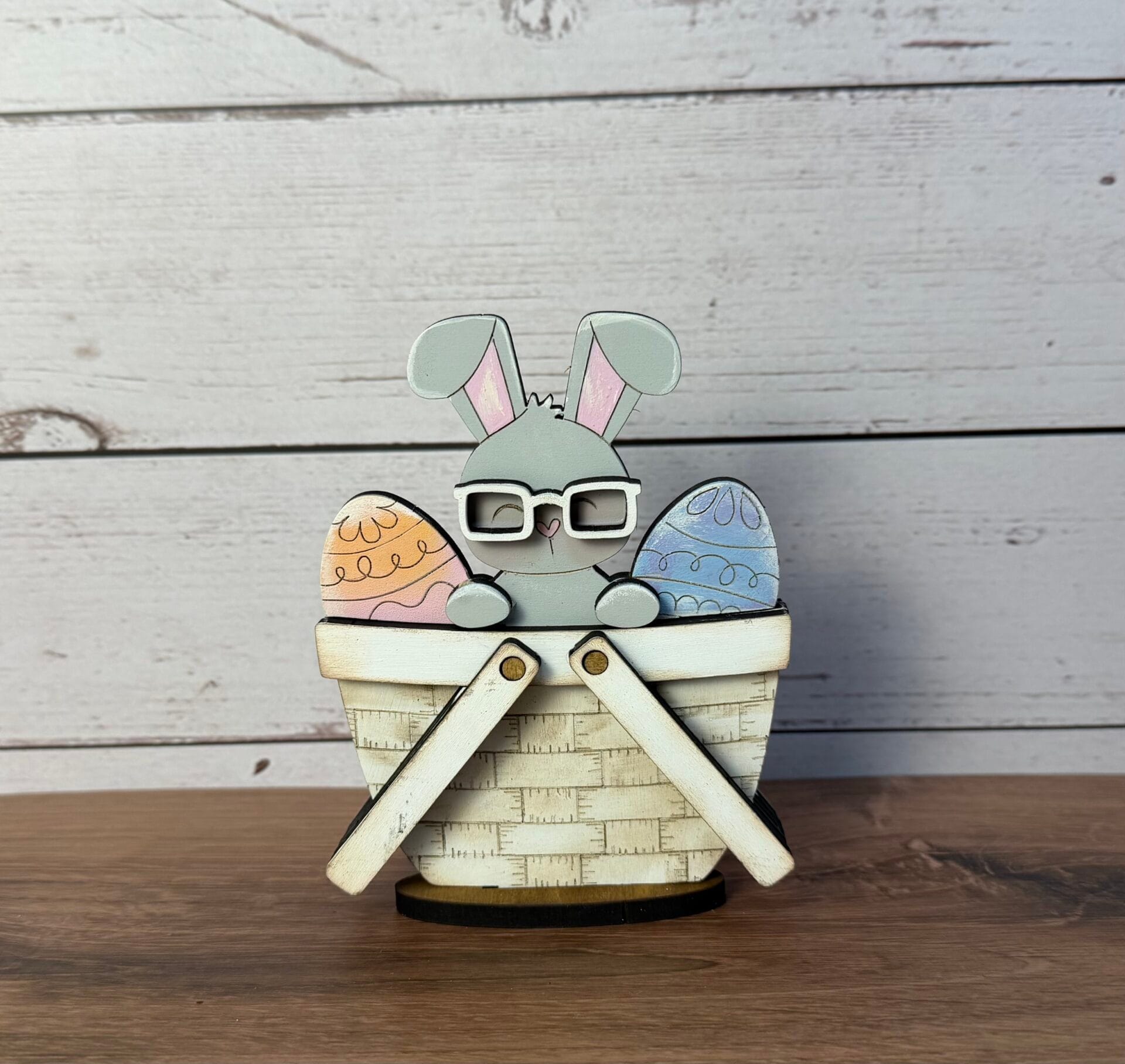 Easter Bunny For Small Flower Basket Interchangeable Weave Basket