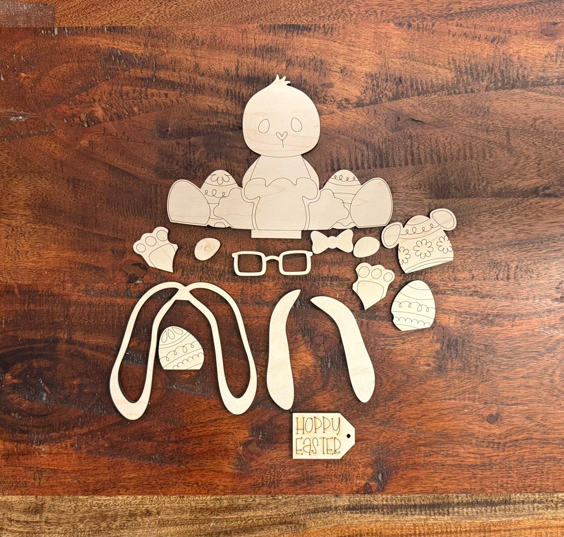 Easter Bunny Eggs For Large Flower Basket Interchangeable Weave Basket - Image 3