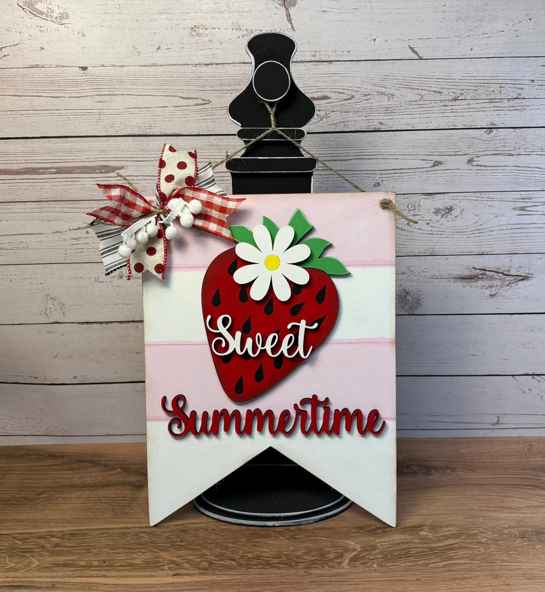 Sweet Summertime Strawberry Summer Door Hanger - Image 5