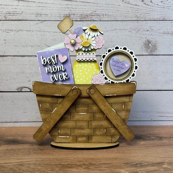 Best Mom Ever For Flower Basket Interchangeable Weave Basket