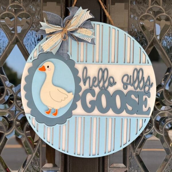 Hello Silly Goose Vintage Door Hanger