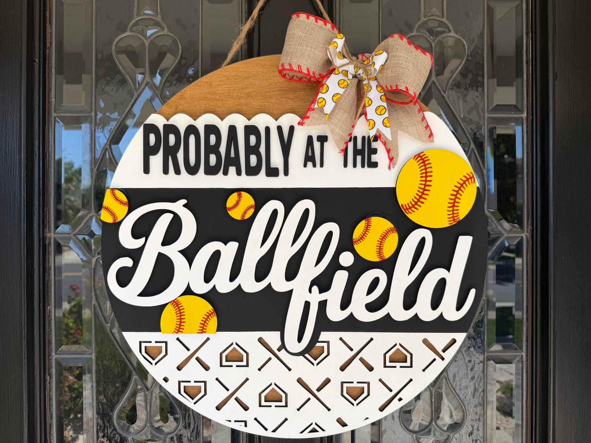 Probably At The Ballfield Door Hanger