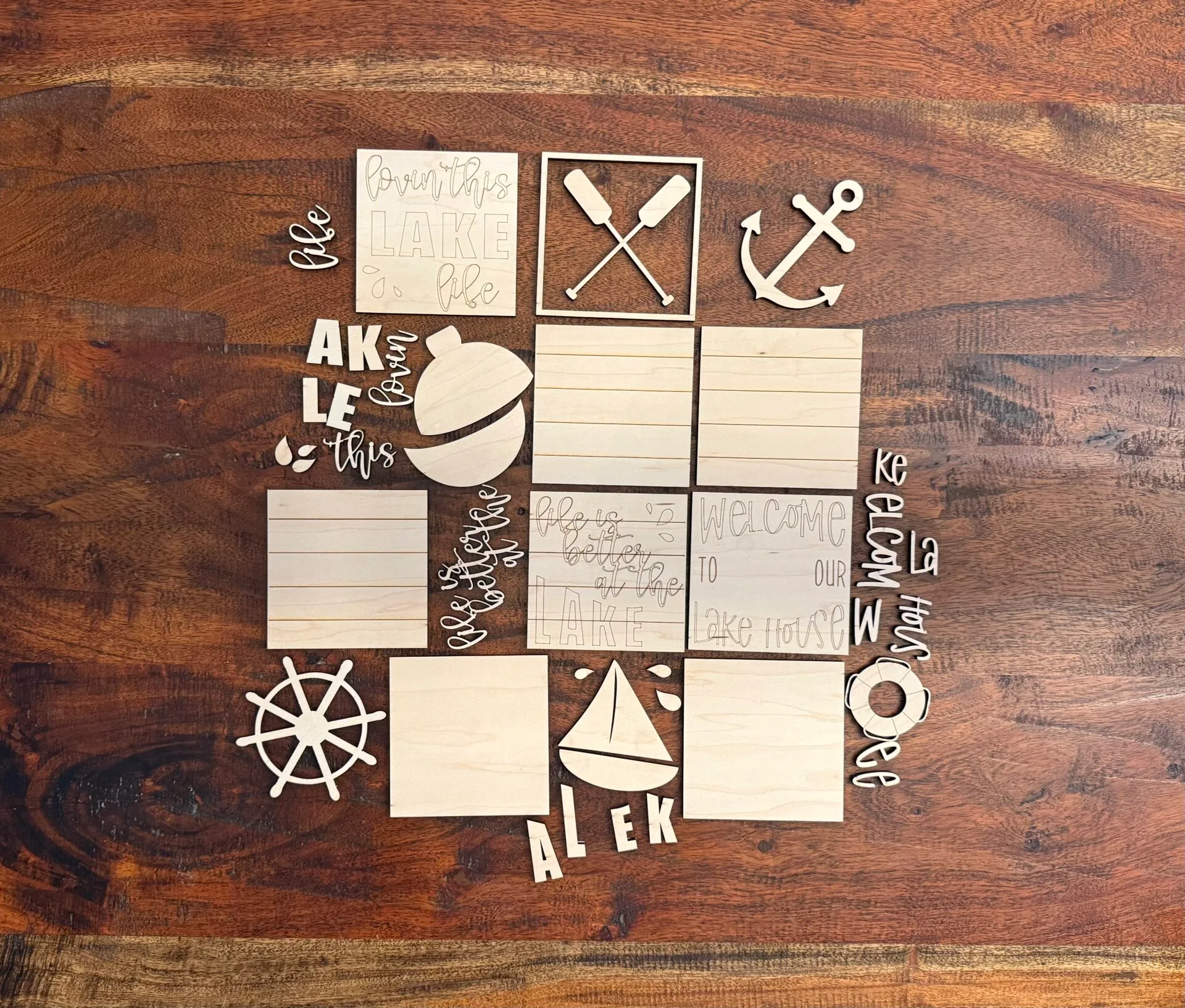 Lakehouse Nautical Interchangeable Squares Mix & Match - Image 5