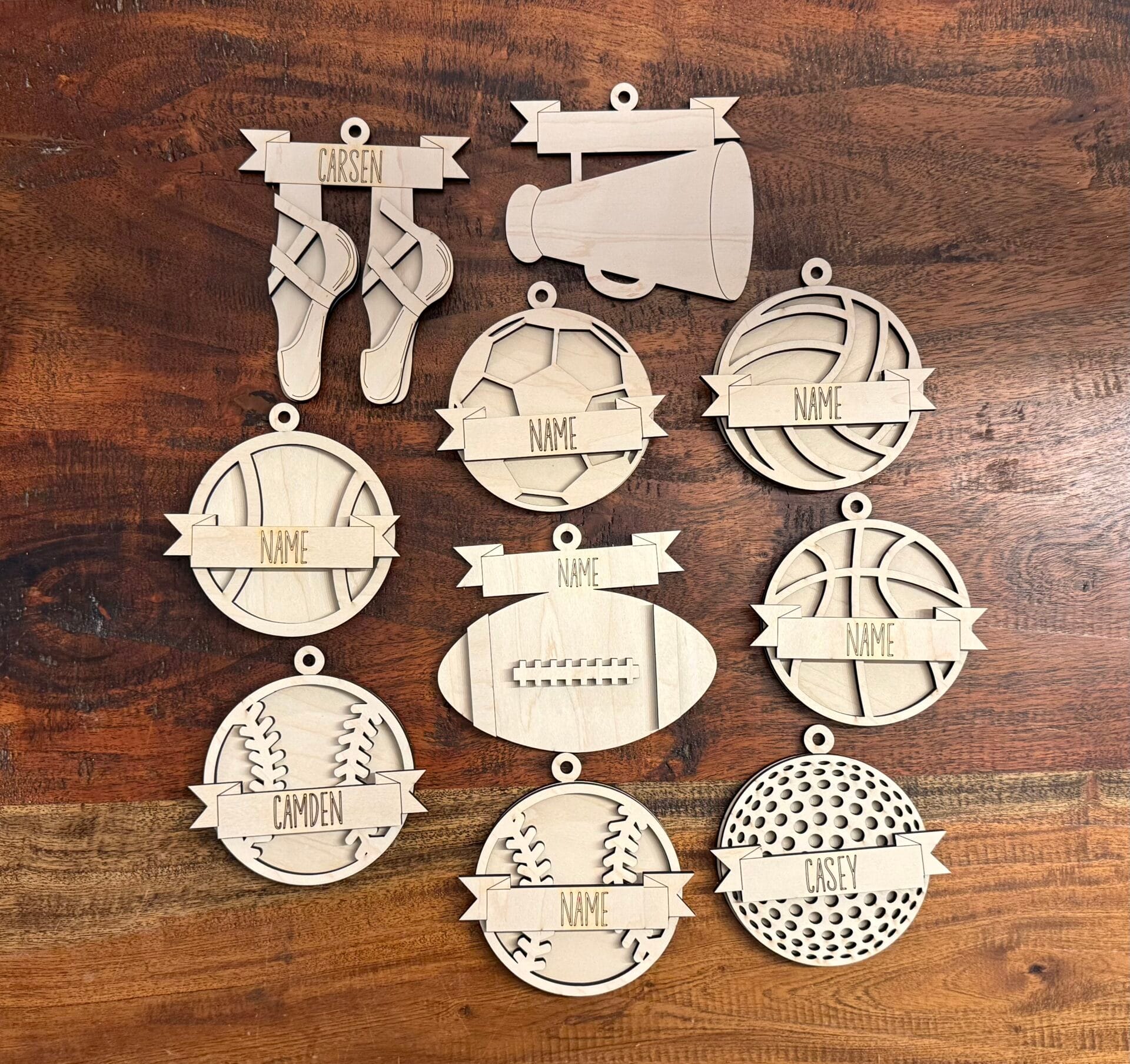 Personalized Sports Tag Ornaments - Image 3