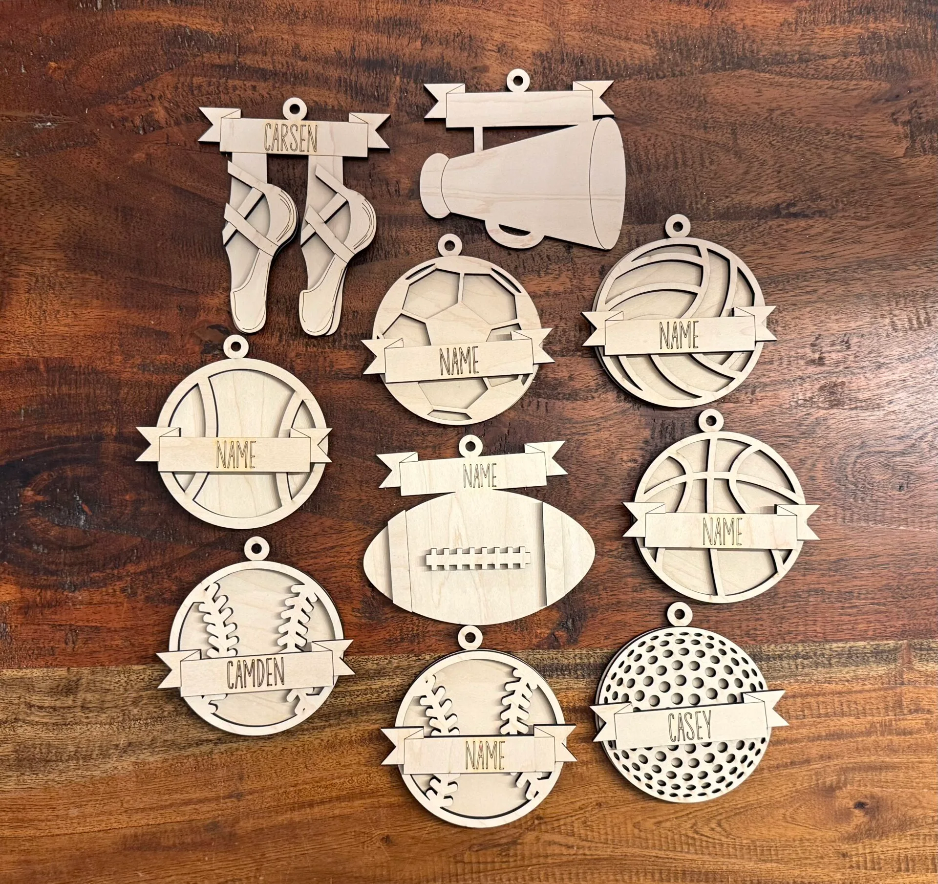 Personalized Sports Tag Ornaments - Image 3