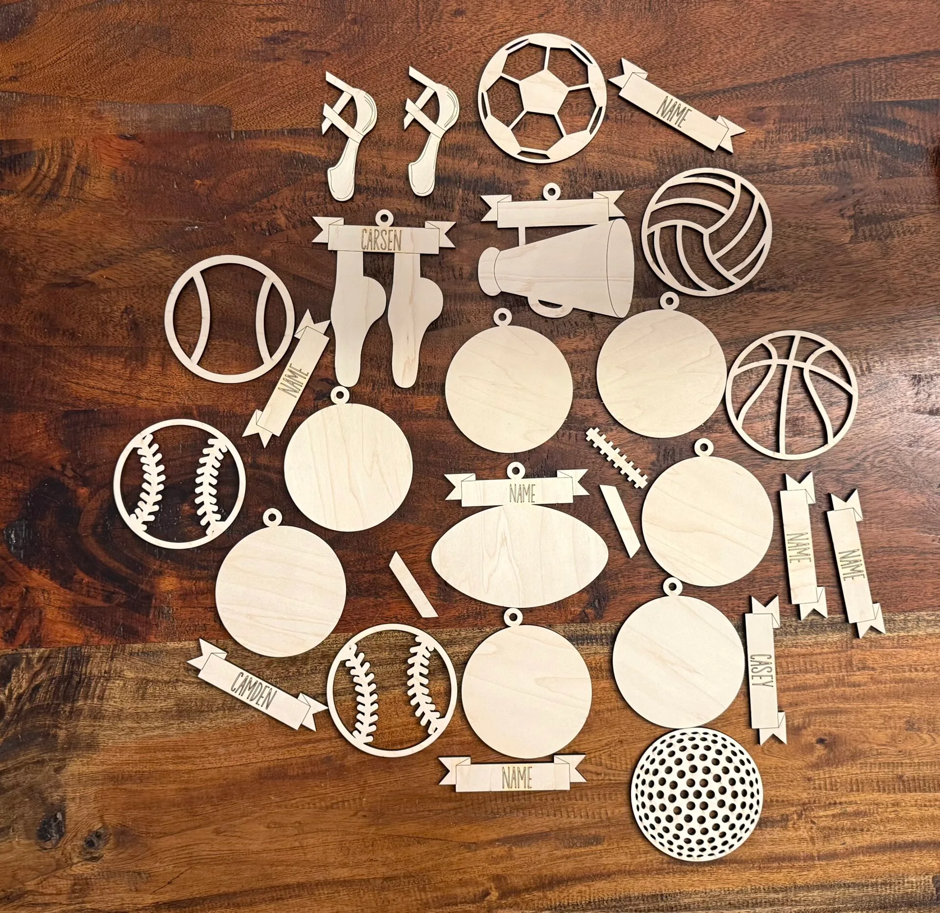 Personalized Sports Tag Ornaments - Image 4