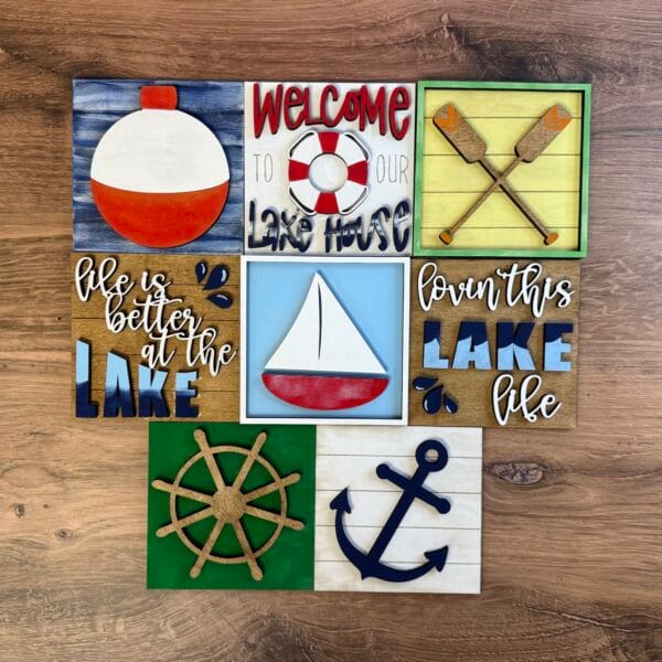 Lakehouse Nautical Interchangeable Squares Mix & Match
