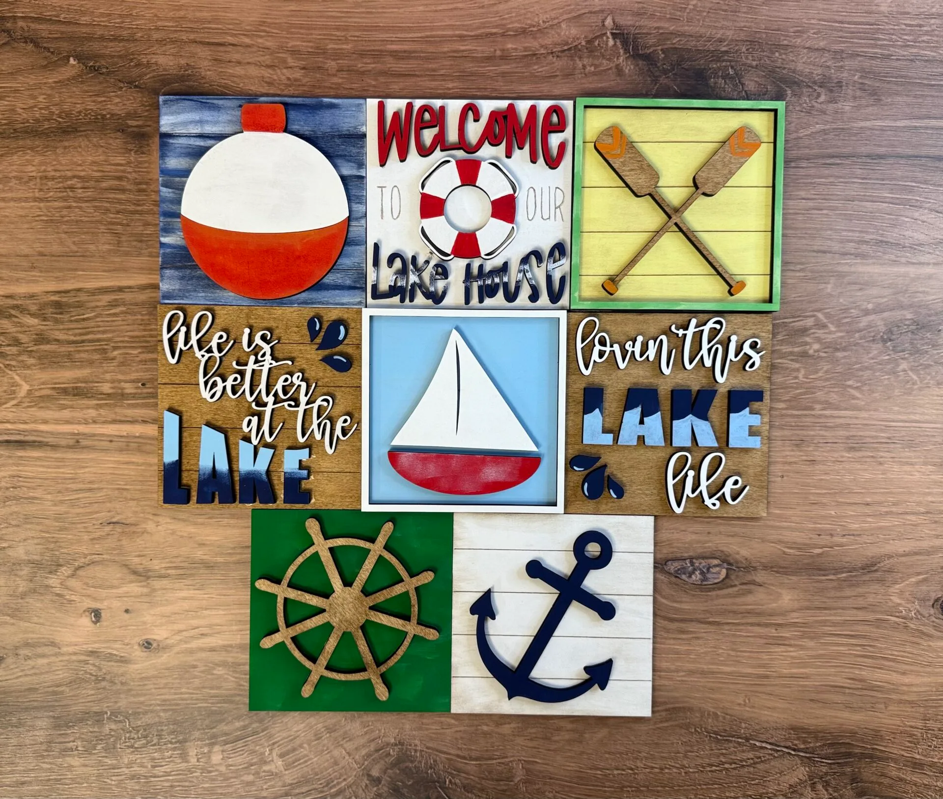 Lakehouse Nautical Interchangeable Squares Mix & Match