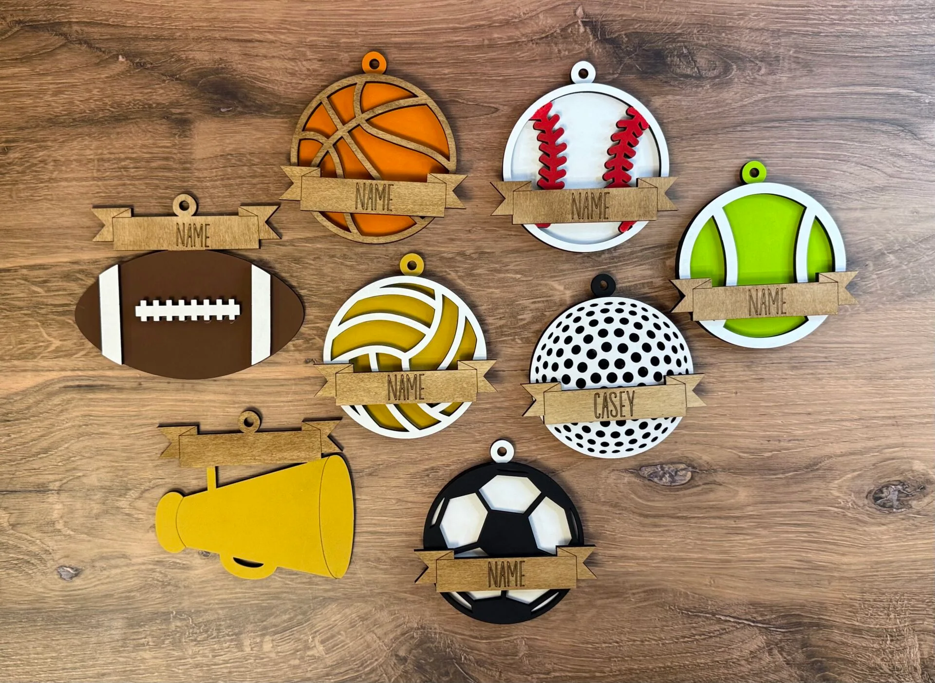 Personalized Sports Tag Ornaments