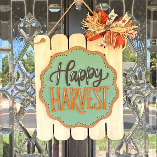 Happy Harvest Fence Door Hanger