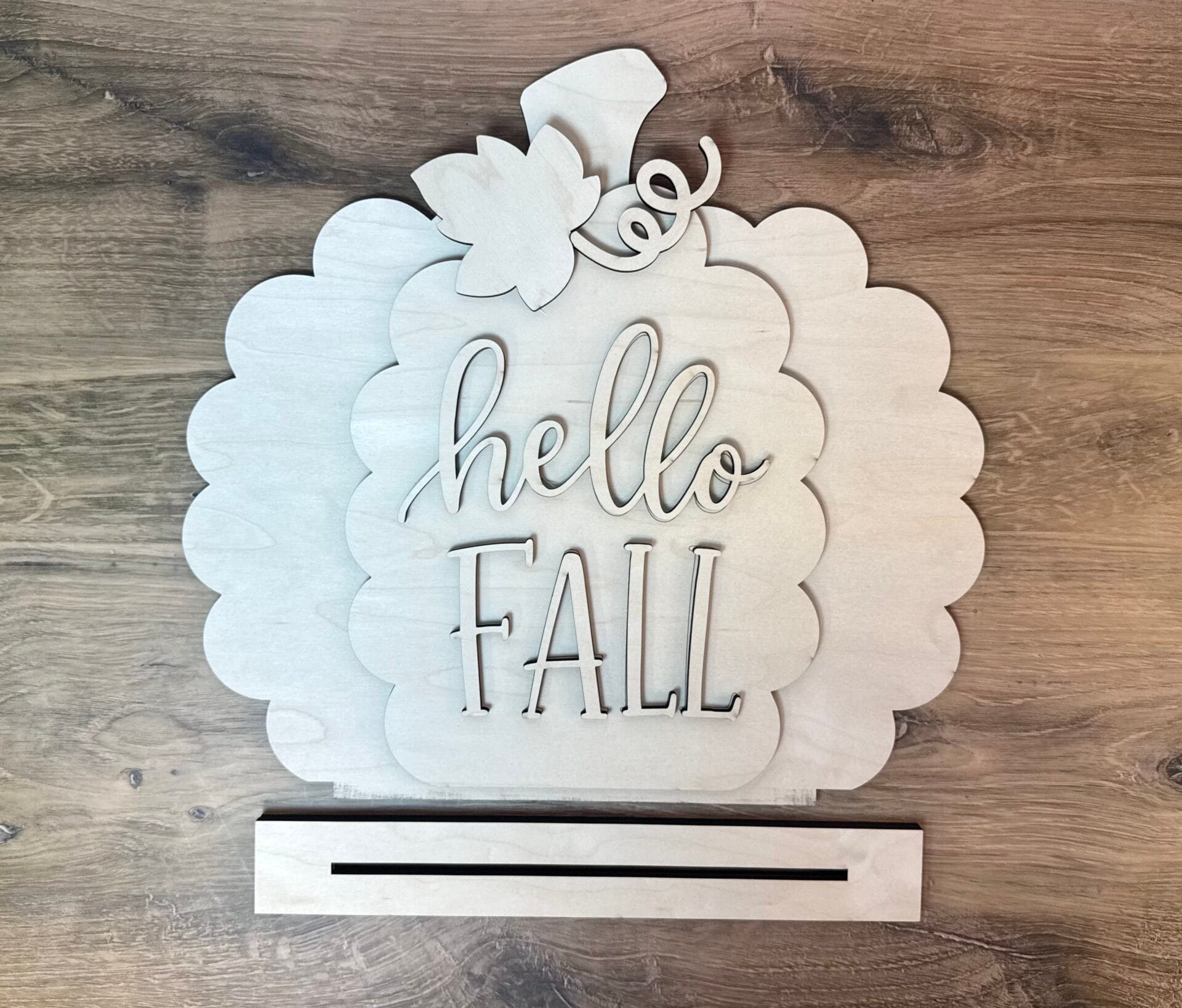 Hello Fall Pumpkin Shelf Sitter - Image 2
