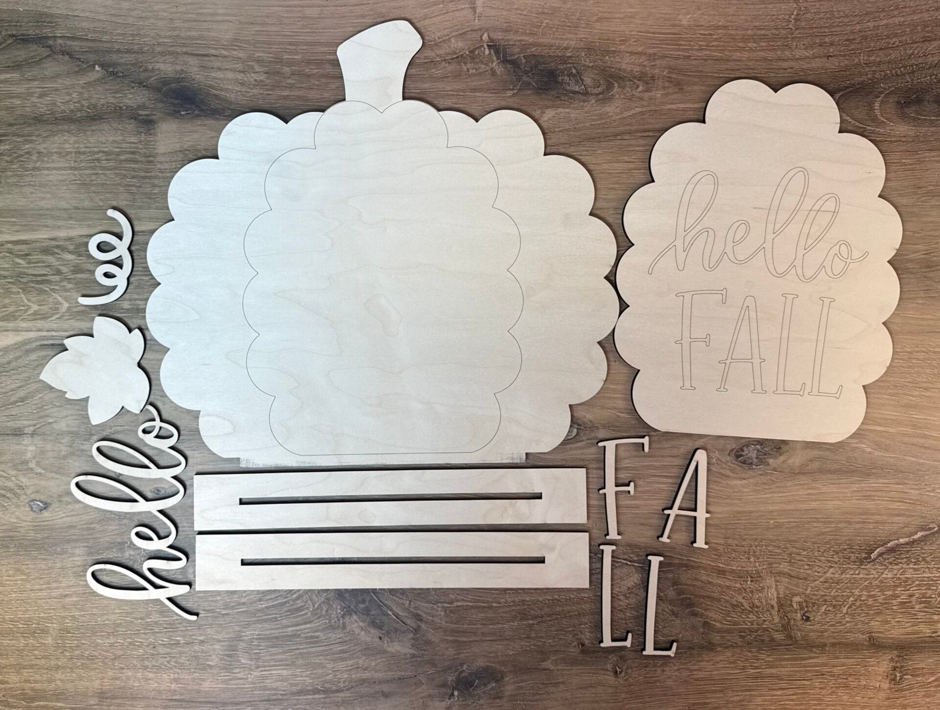 Hello Fall Pumpkin Shelf Sitter - Image 3