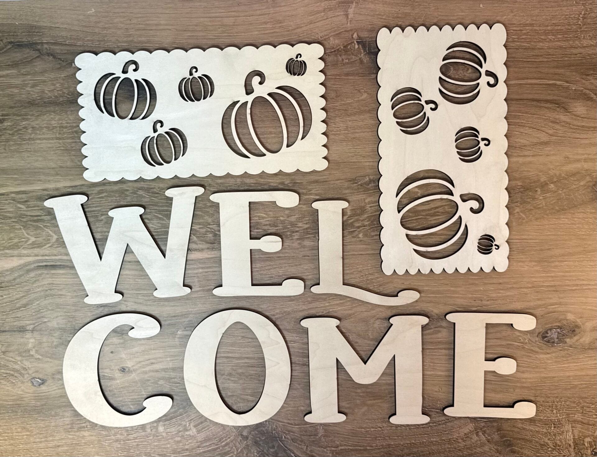 Welcome Pumpkin Porch Sign Leaner - Image 2