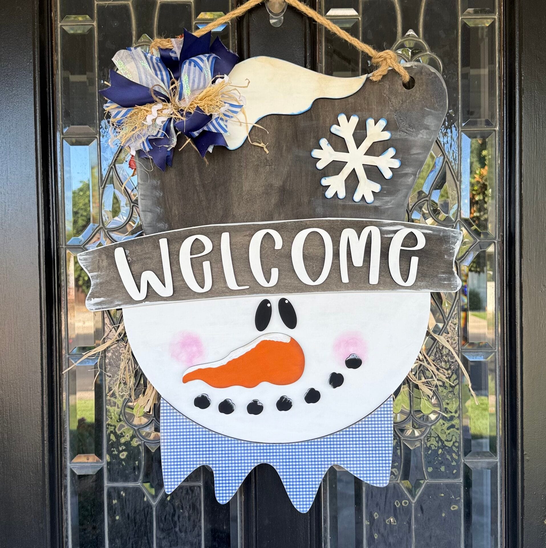Scarecrow Snowman Reversible Door Hanger - Image 2