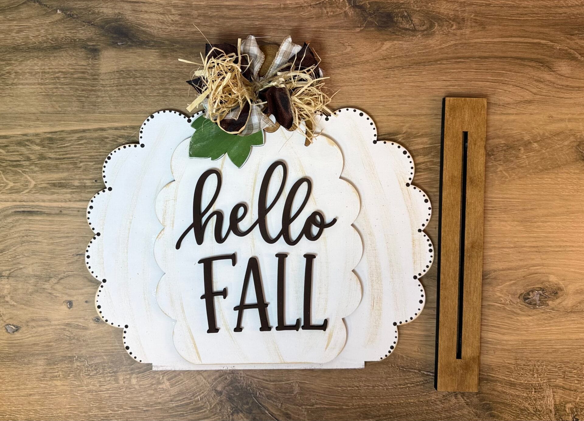 Hello Fall Pumpkin Shelf Sitter - Image 4