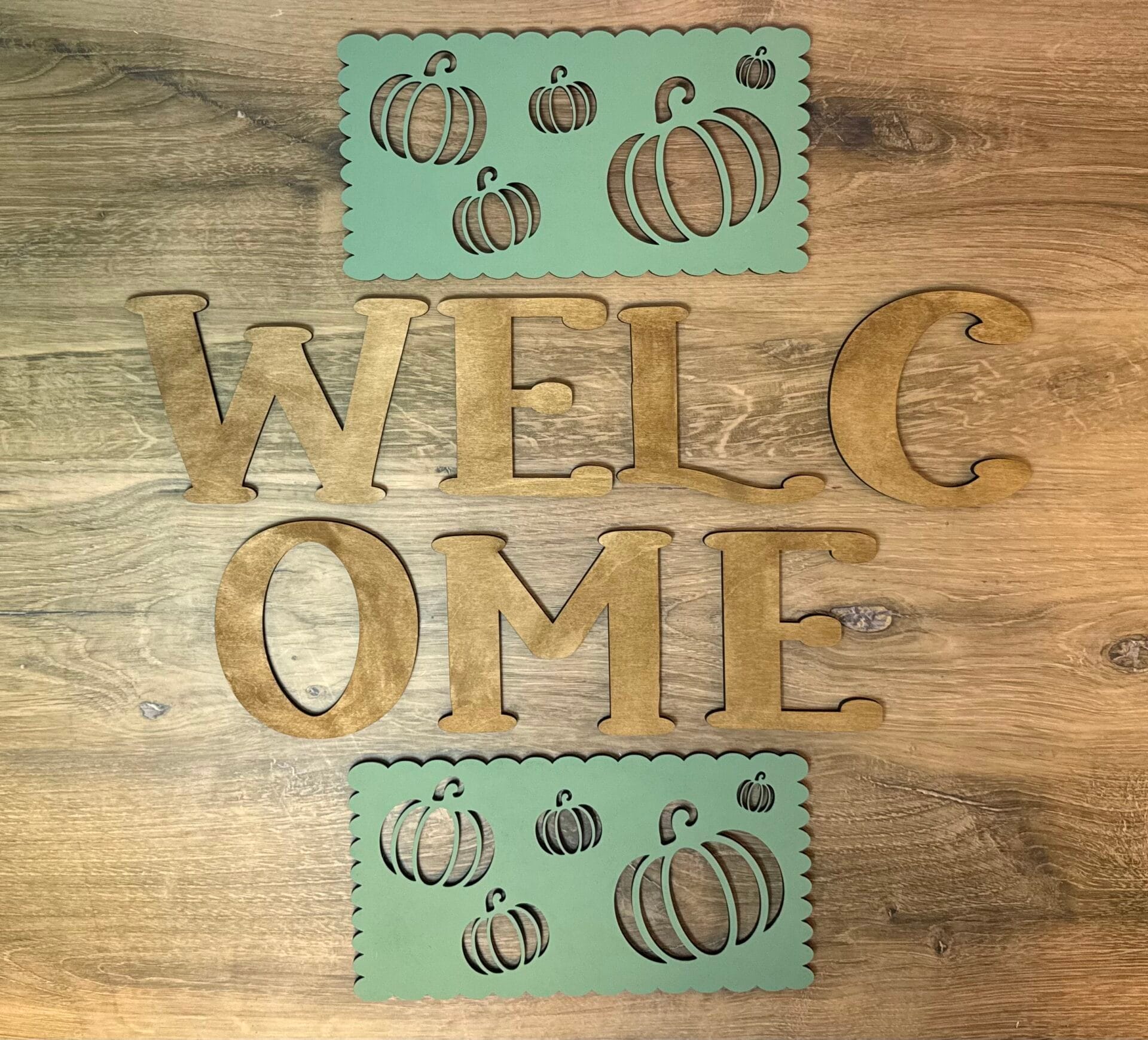 Welcome Pumpkin Porch Sign Leaner - Image 3
