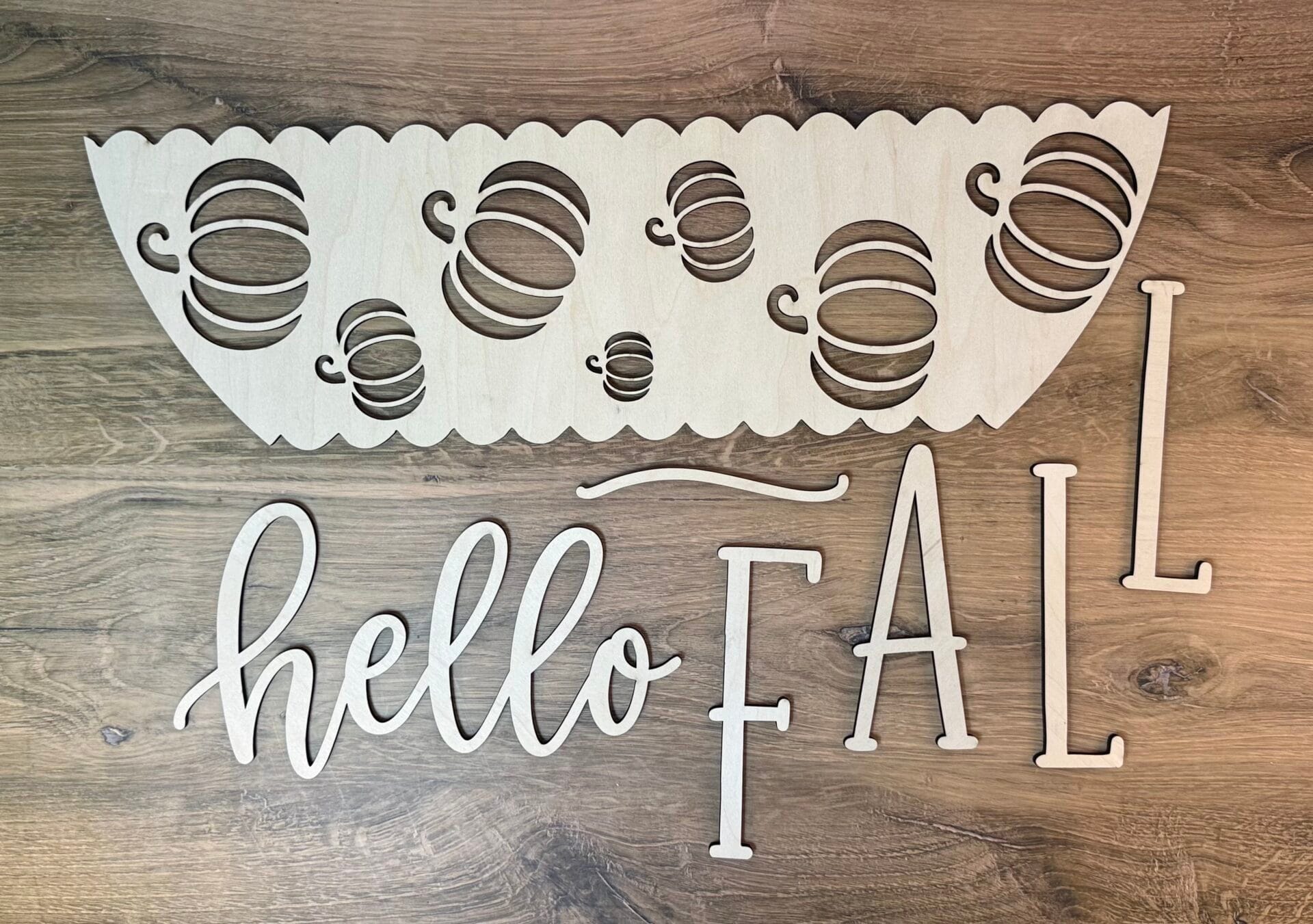 Hello Fall Pumpkin Round Door Hanger - Image 3