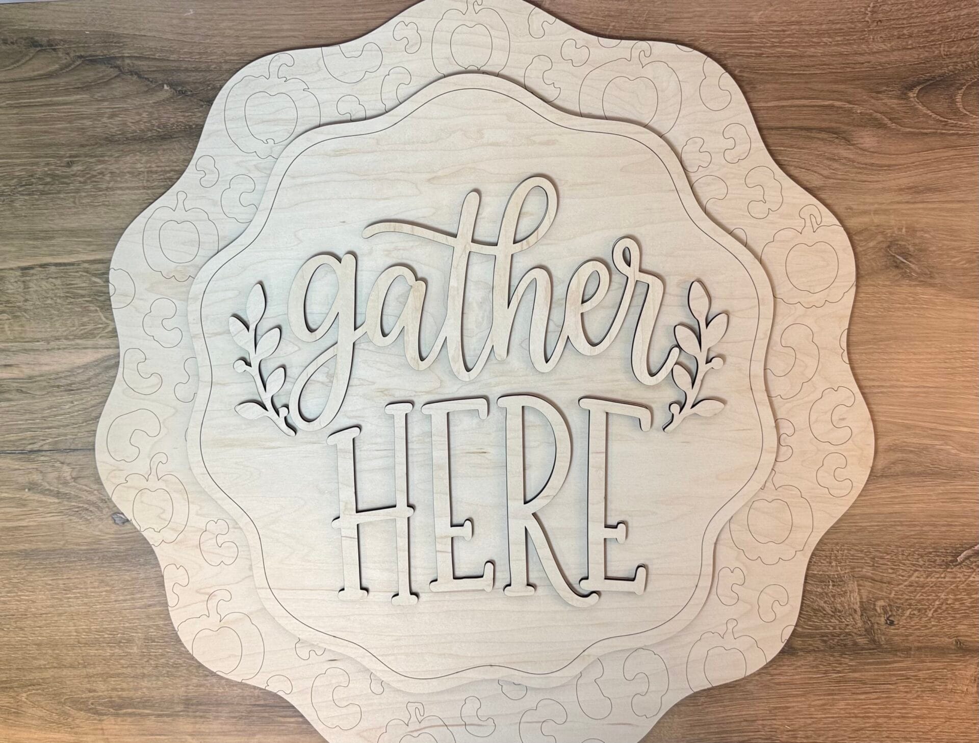 Gather Here Scalloped Door Hanger - Image 2