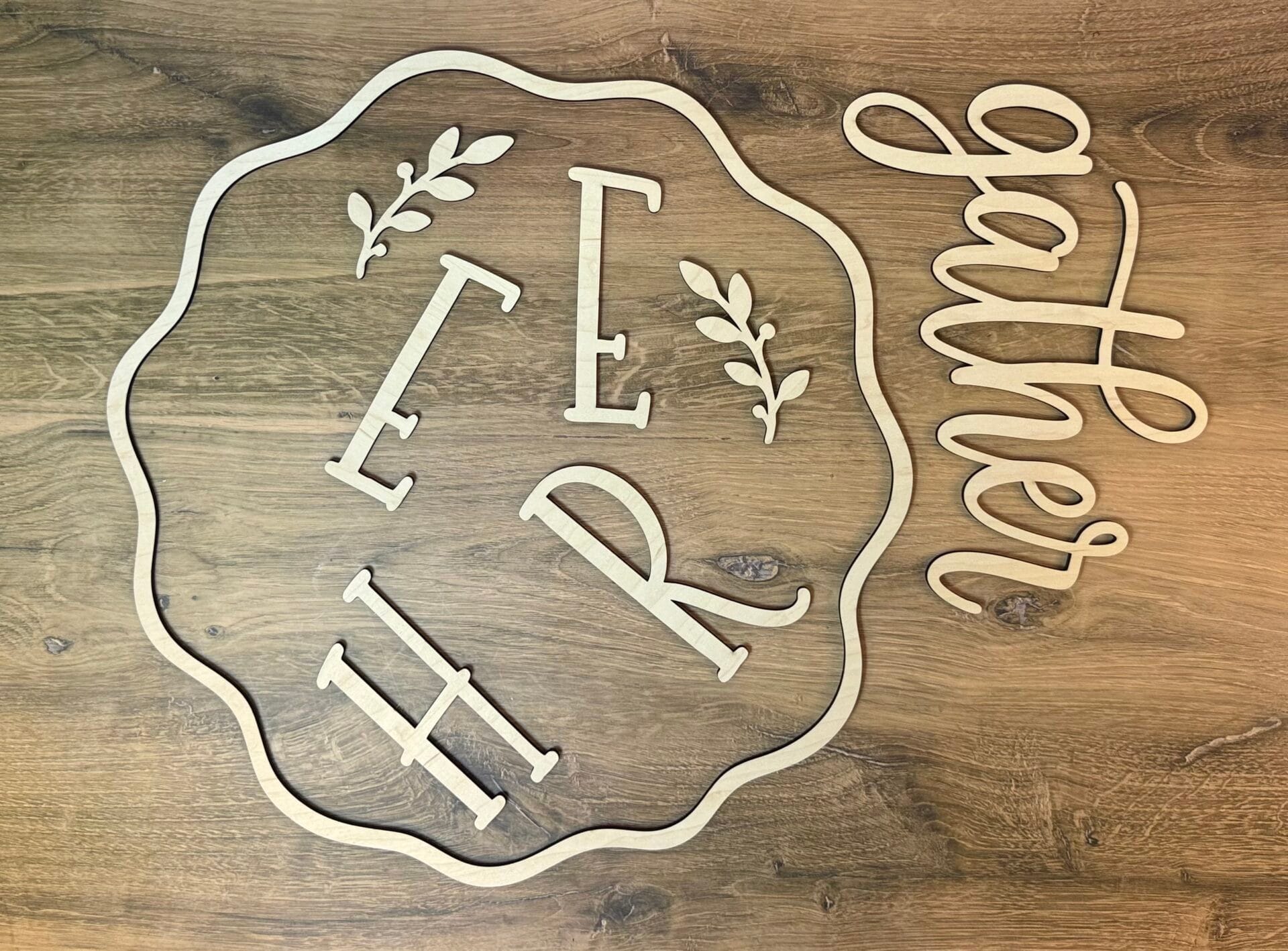 Gather Here Scalloped Door Hanger - Image 4
