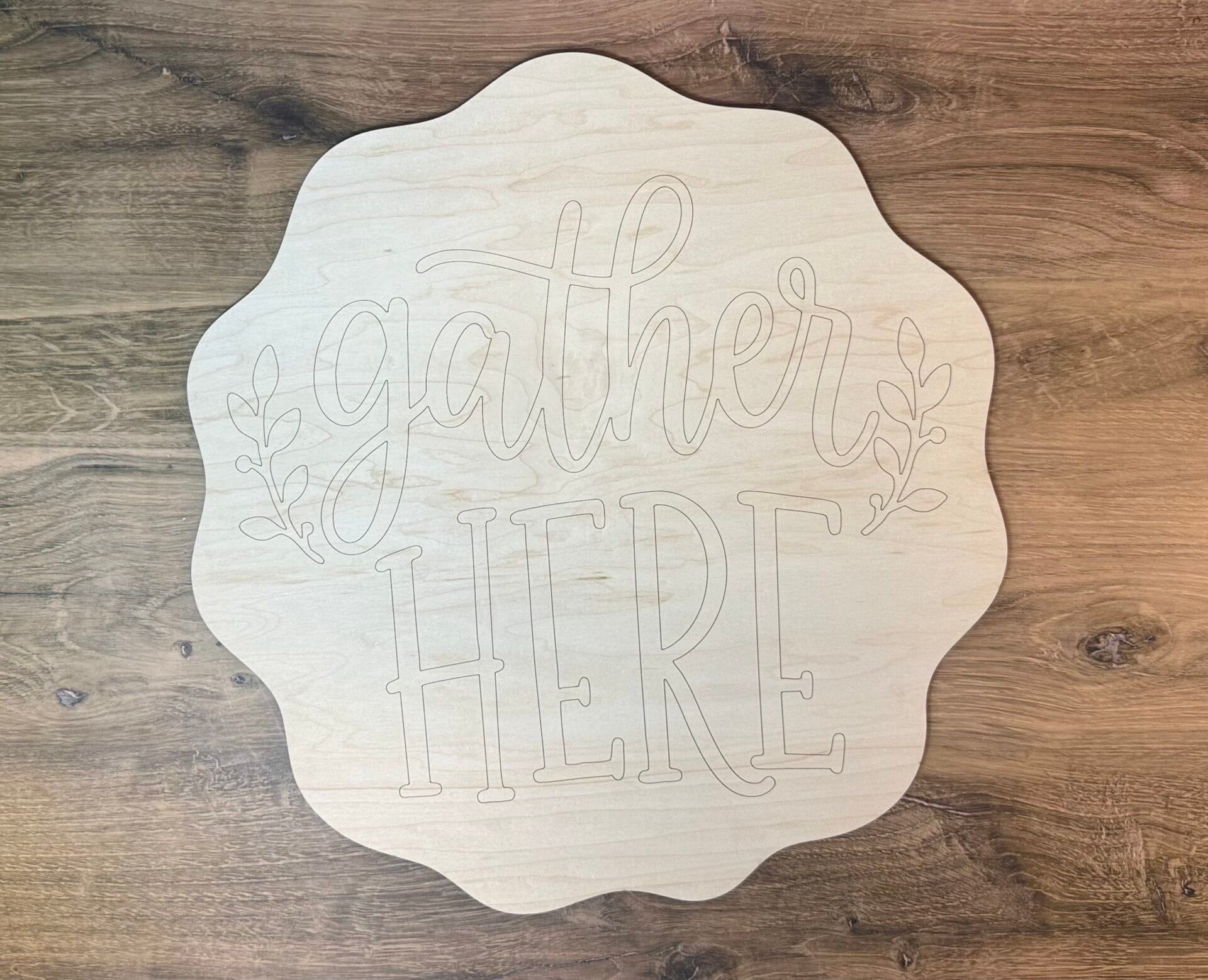 Gather Here Scalloped Door Hanger - Image 3