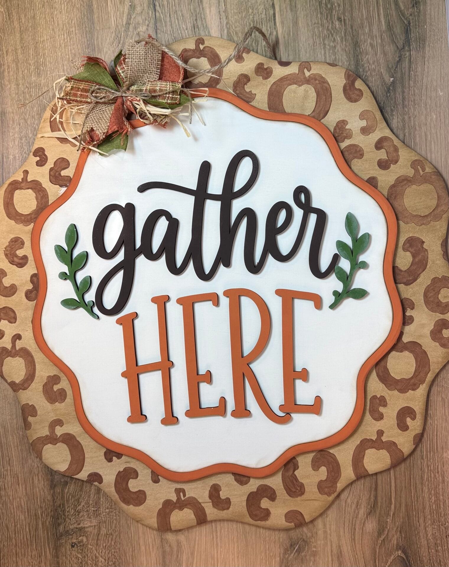 Gather Here Scalloped Door Hanger - Image 5