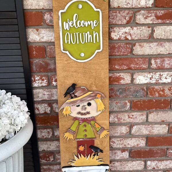 Interchangeable Porch Bucket Sign Leaner