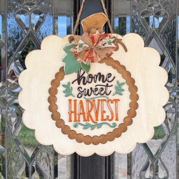 Home Sweet Harvest Pumpkin Door Hanger