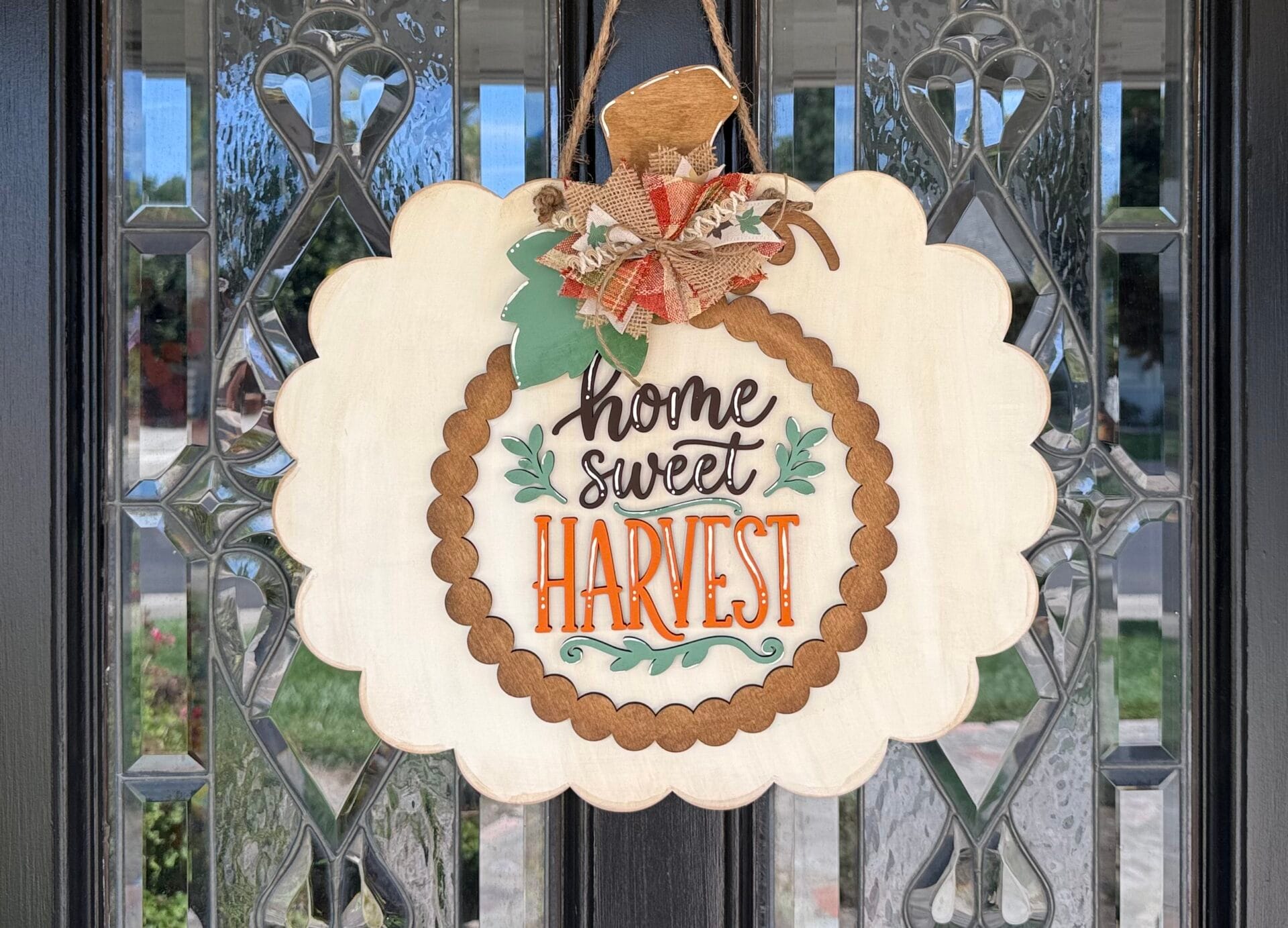 Home Sweet Harvest Pumpkin Door Hanger