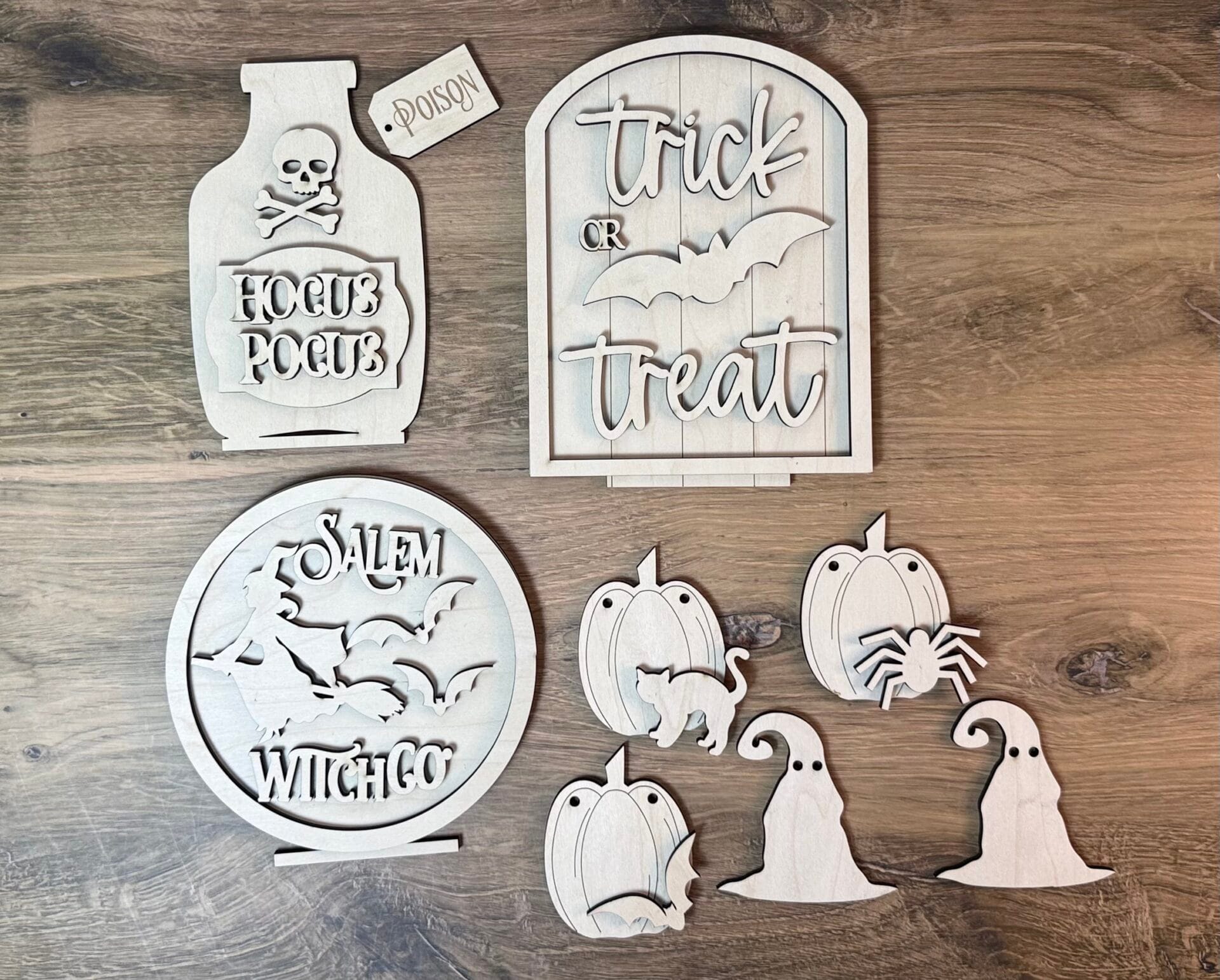 Trick or Treat Fall Bench Interchangeable 4 Piece Set - Image 2