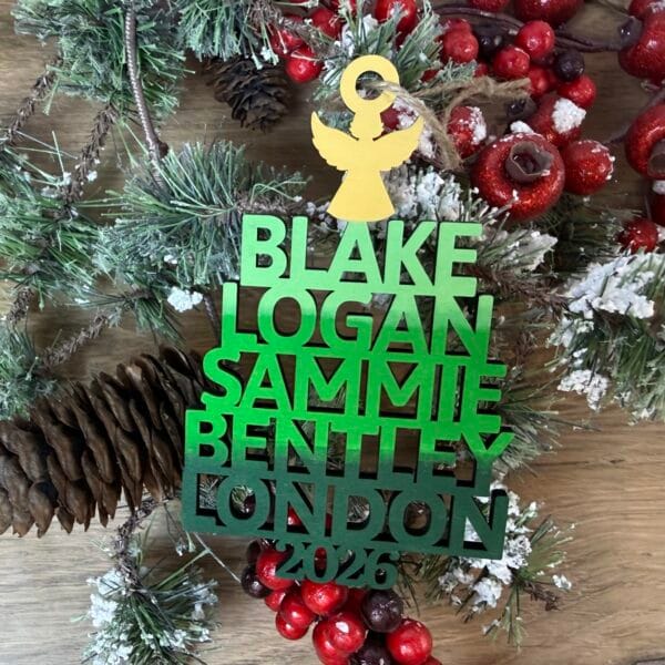 Christmas Tree Family Personalized Christmas Ornament
