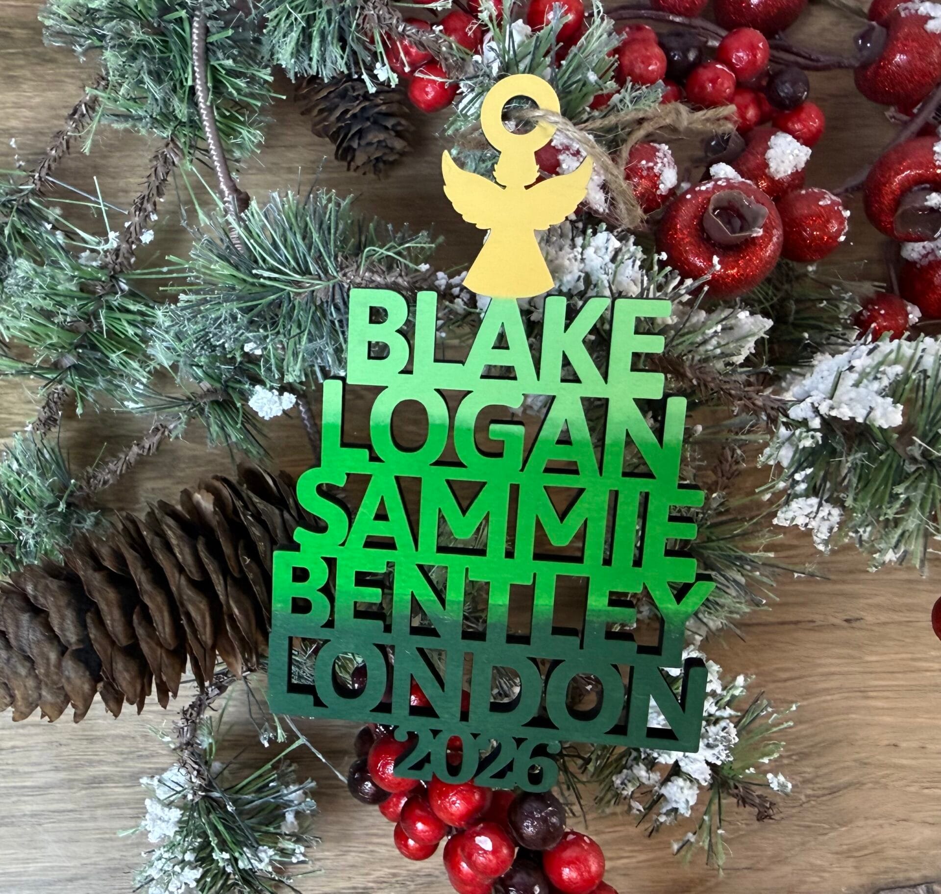 Christmas Tree Family Personalized Christmas Ornament